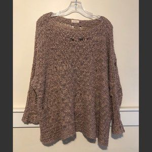 Rose-color knit sweater